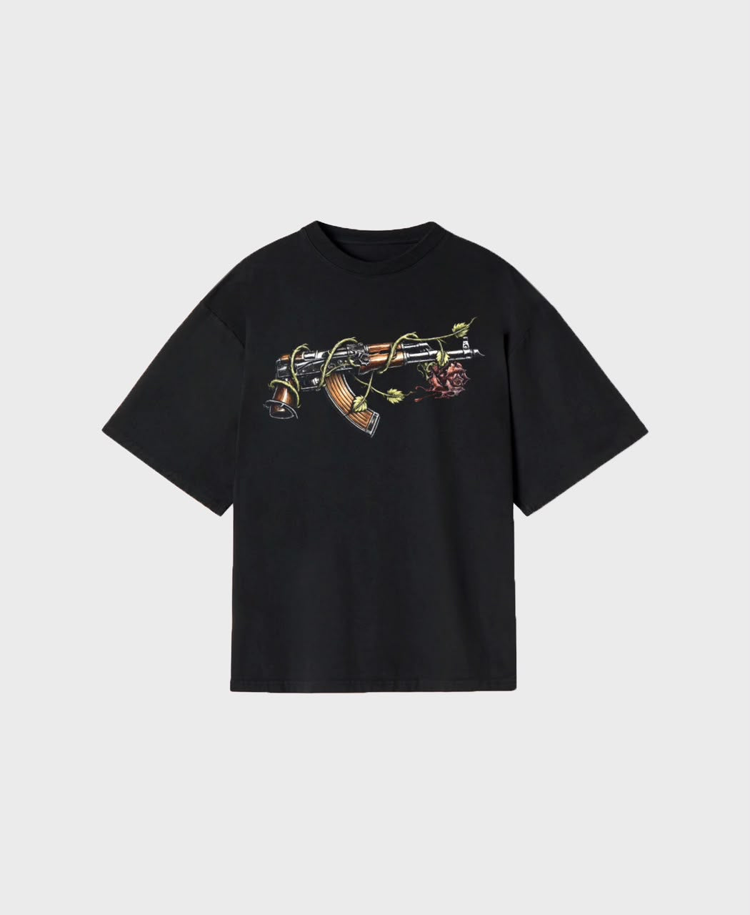 AK47 & Rose Graphic Tee